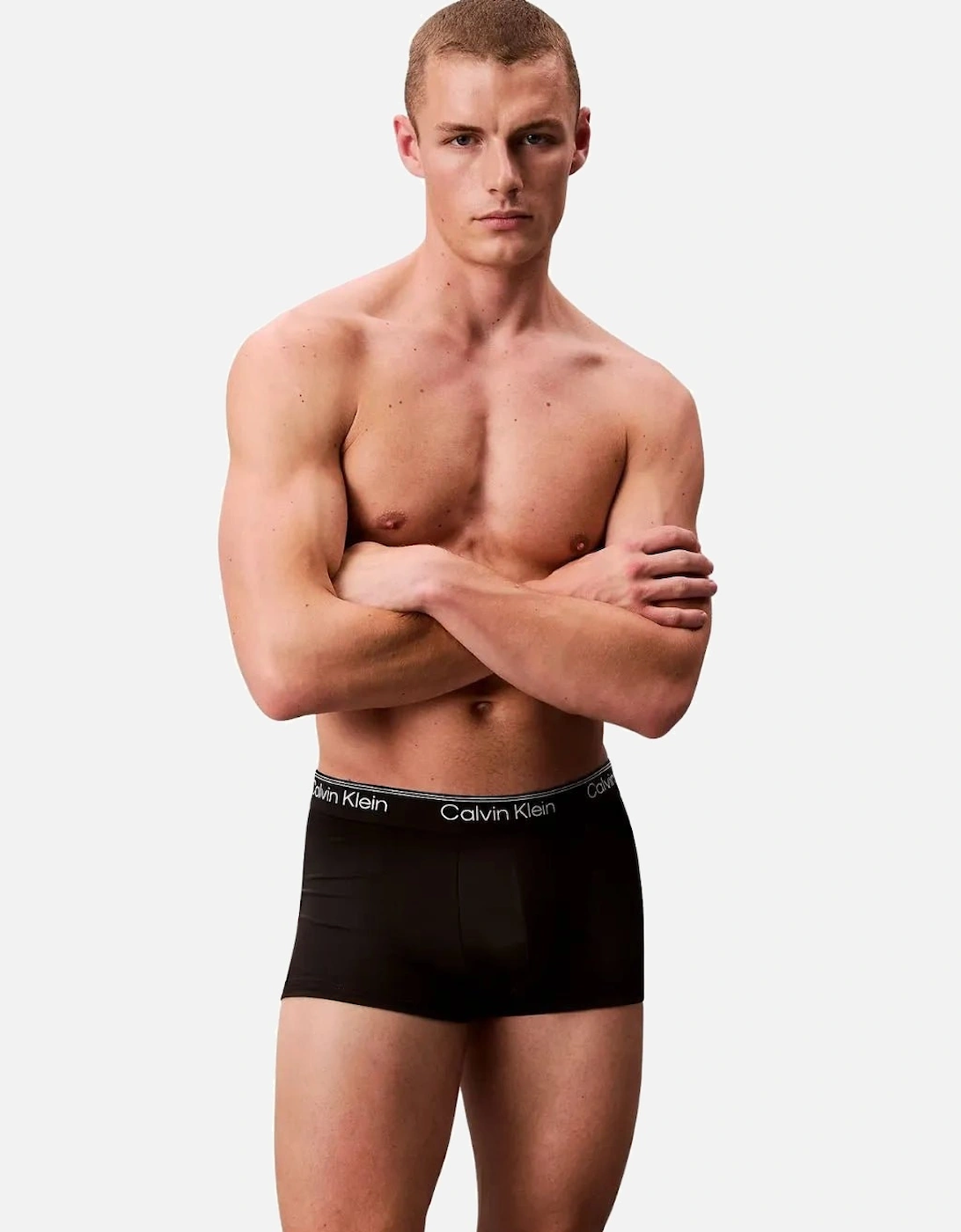 3-Pack Icon Microfibre Stretch Low-Rise Boxer Trunks, Black