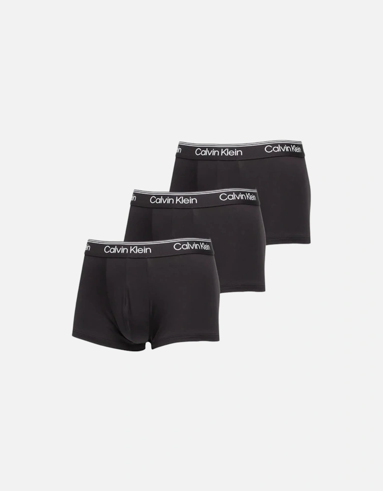 3-Pack Icon Microfibre Stretch Low-Rise Boxer Trunks, Black