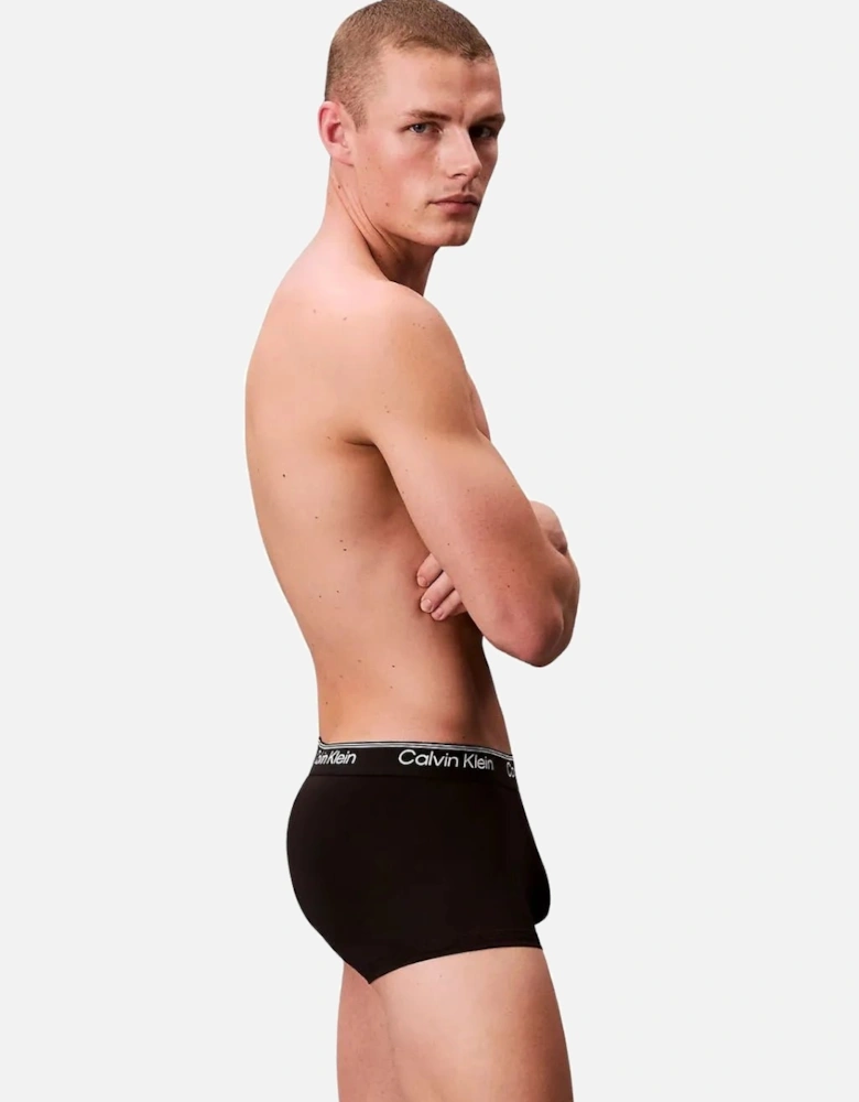 3-Pack Icon Microfibre Stretch Low-Rise Boxer Trunks, Black