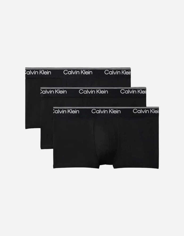 3-Pack Icon Microfibre Stretch Low-Rise Boxer Trunks, Black