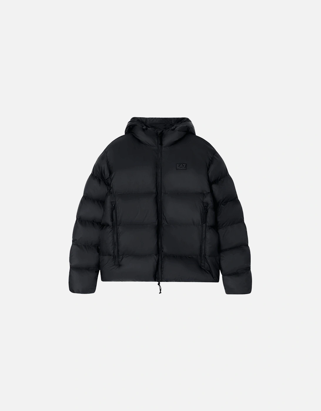 Rear Embroidered Logo Black Puffer Jacket, 5 of 4