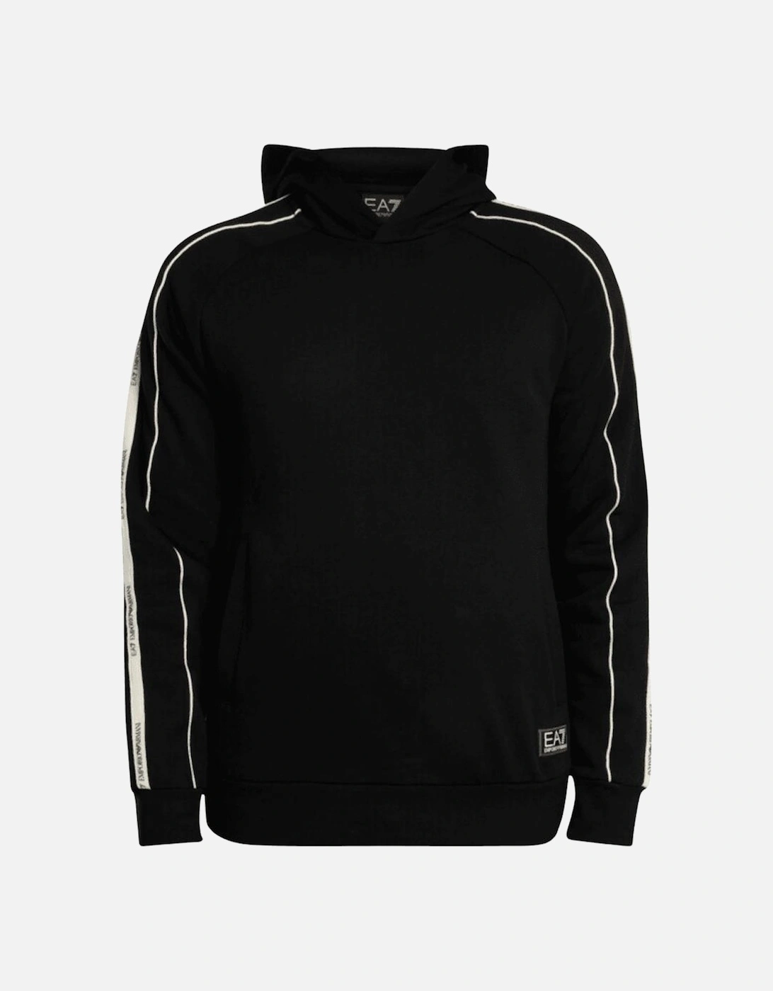 Tape Logo Overhead Hooded Black Tracksuit