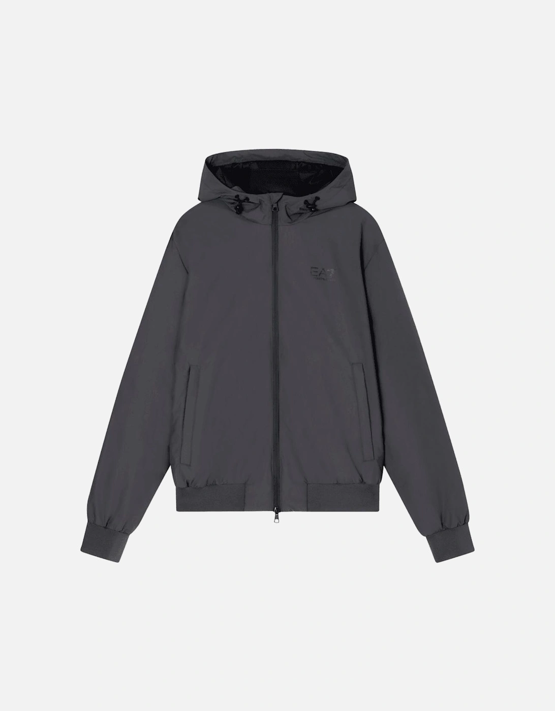 Technical Fabric hooded Grey Bomber Jacket, 5 of 4