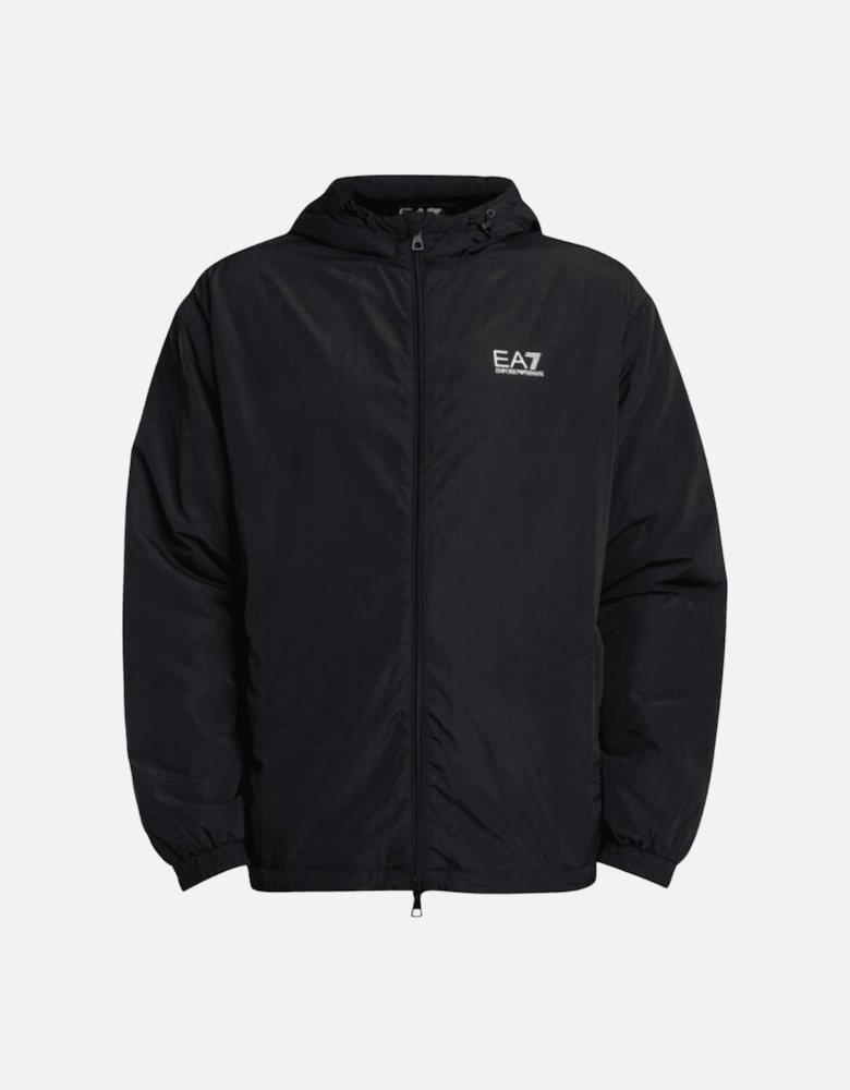 Core ID Lightwieight Hooded Black Jacket