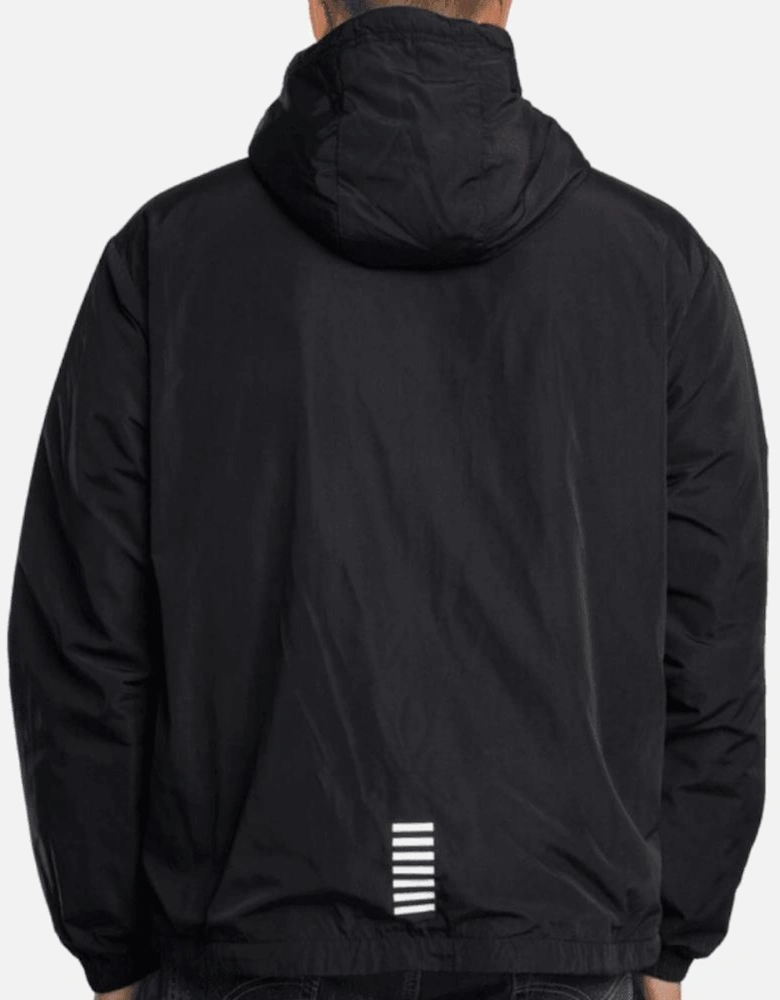 Core ID Lightwieight Hooded Black Jacket