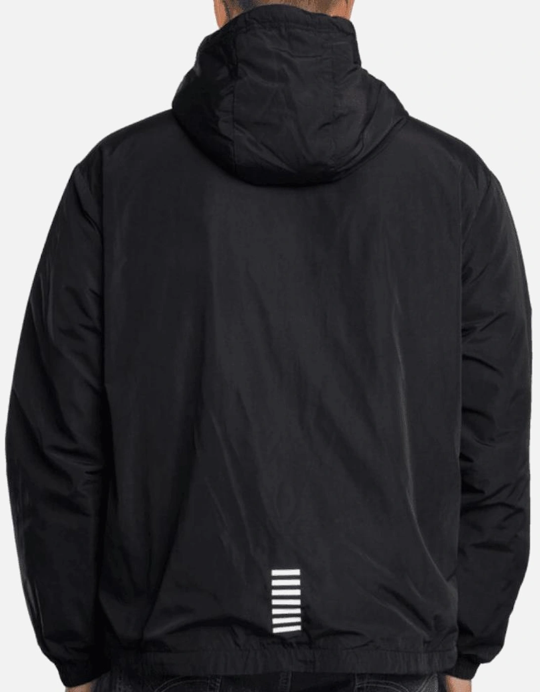 Core ID Lightwieight Hooded Black Jacket