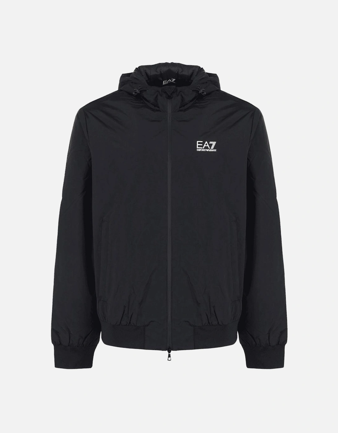 Technical Fabric hooded Black Bomber Jacket, 4 of 3
