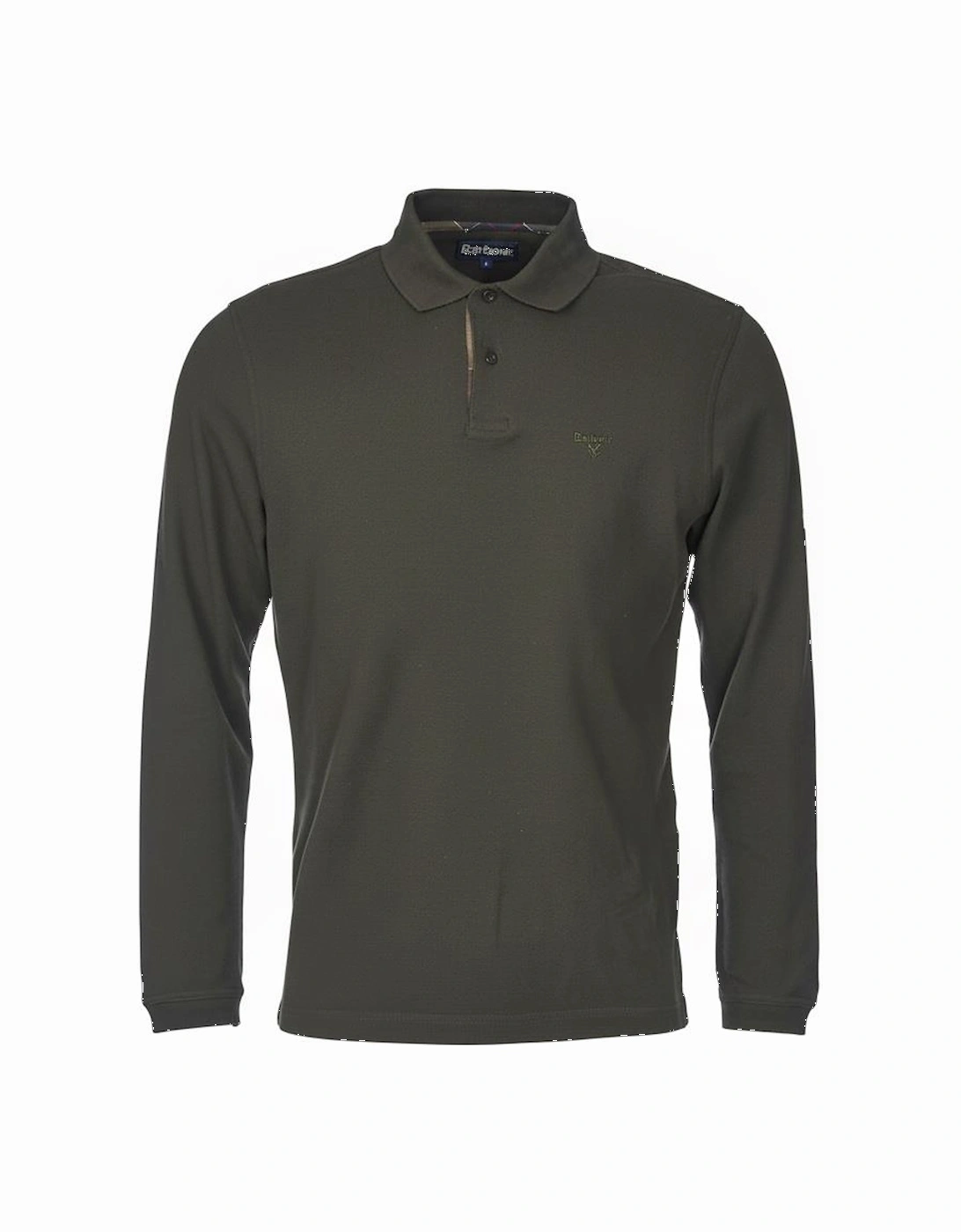 Sports Mens Long Sleeve Polo Shirt - Forest, 10 of 9