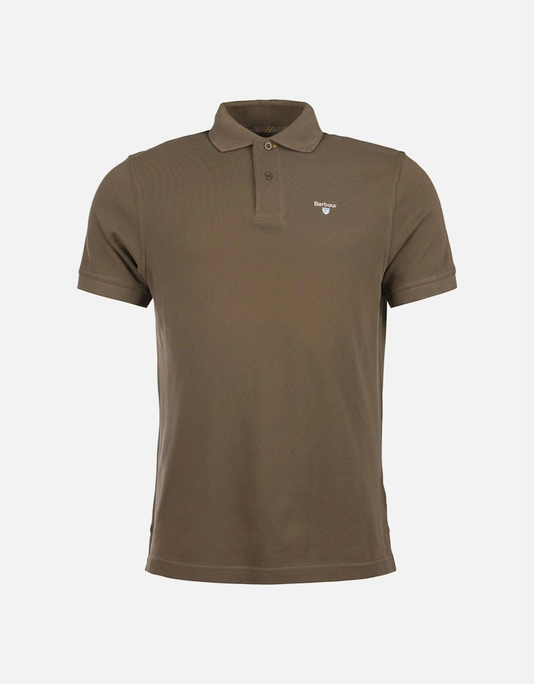 Tartan Pique Mens Polo S/S 25 - Dark Olive/Classic, 10 of 9