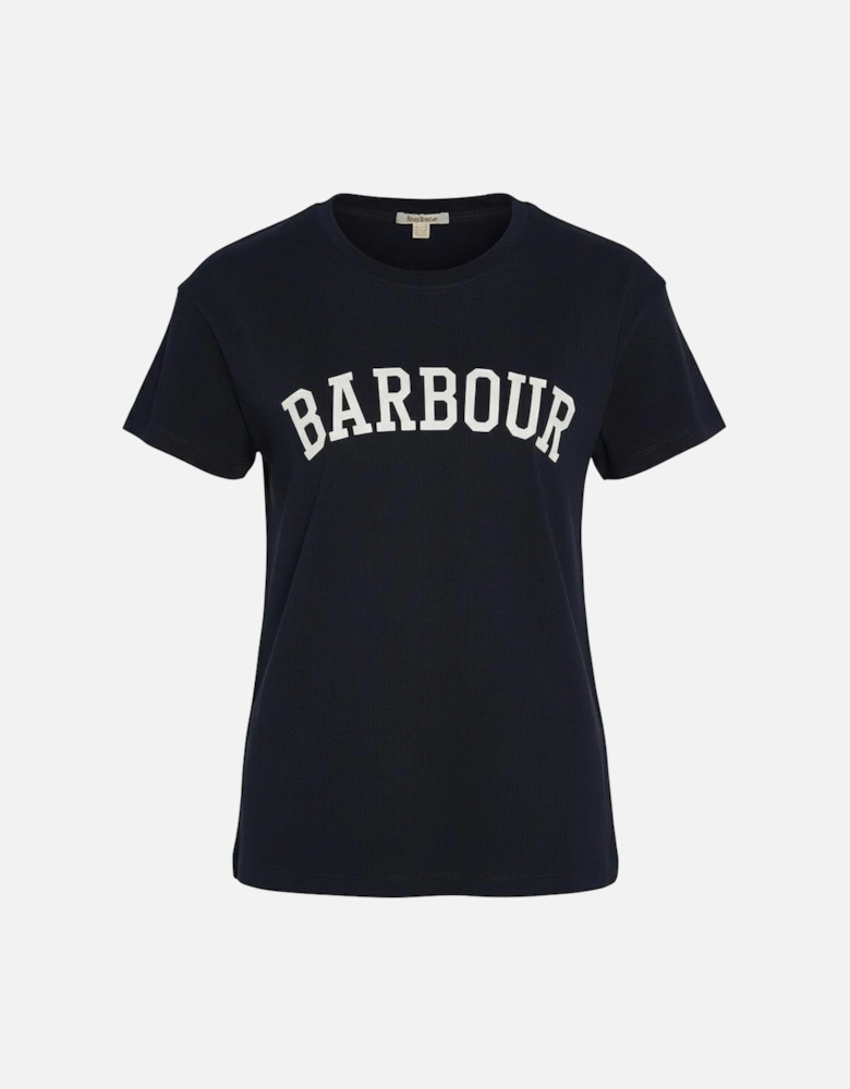 Northumberland Womens Short Sleeve T-Shirt - Navy/White