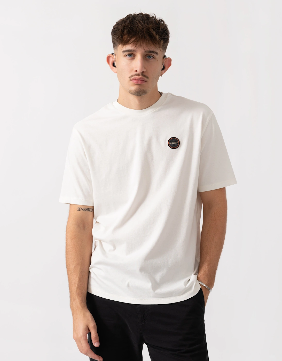 Badge Mens Short Sleeve T-Shirt - White Heron 206, 5 of 4