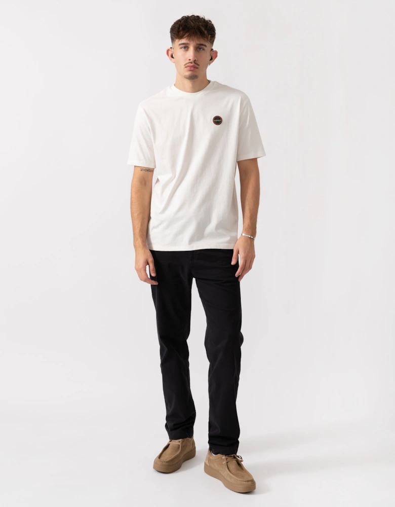 Badge Mens Short Sleeve T-Shirt - White Heron 206