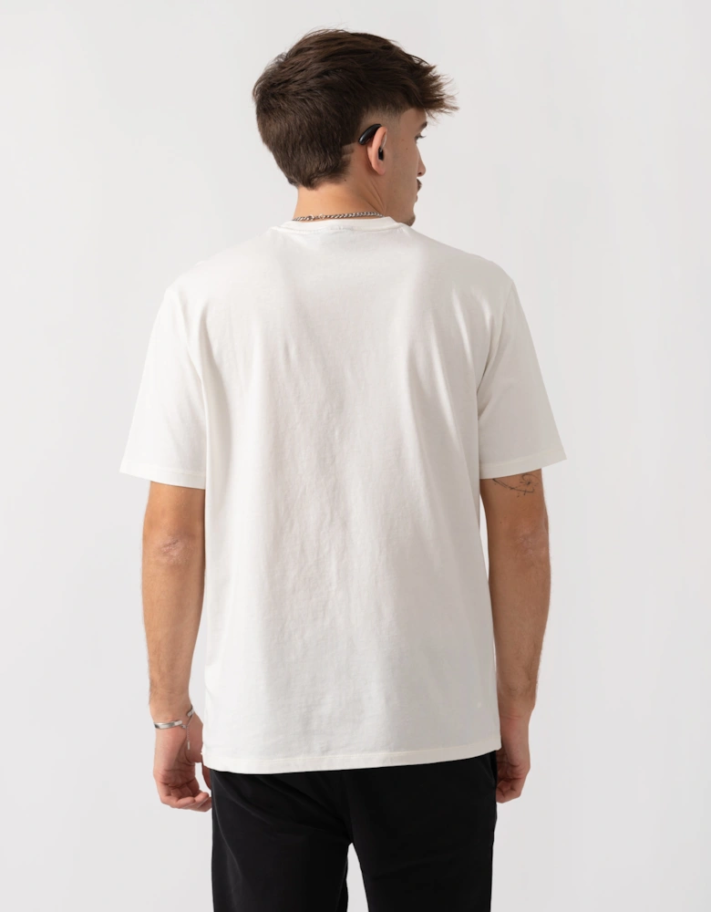 Badge Mens Short Sleeve T-Shirt - White Heron 206