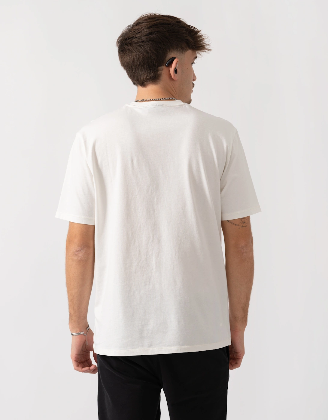 Badge Mens Short Sleeve T-Shirt - White Heron 206