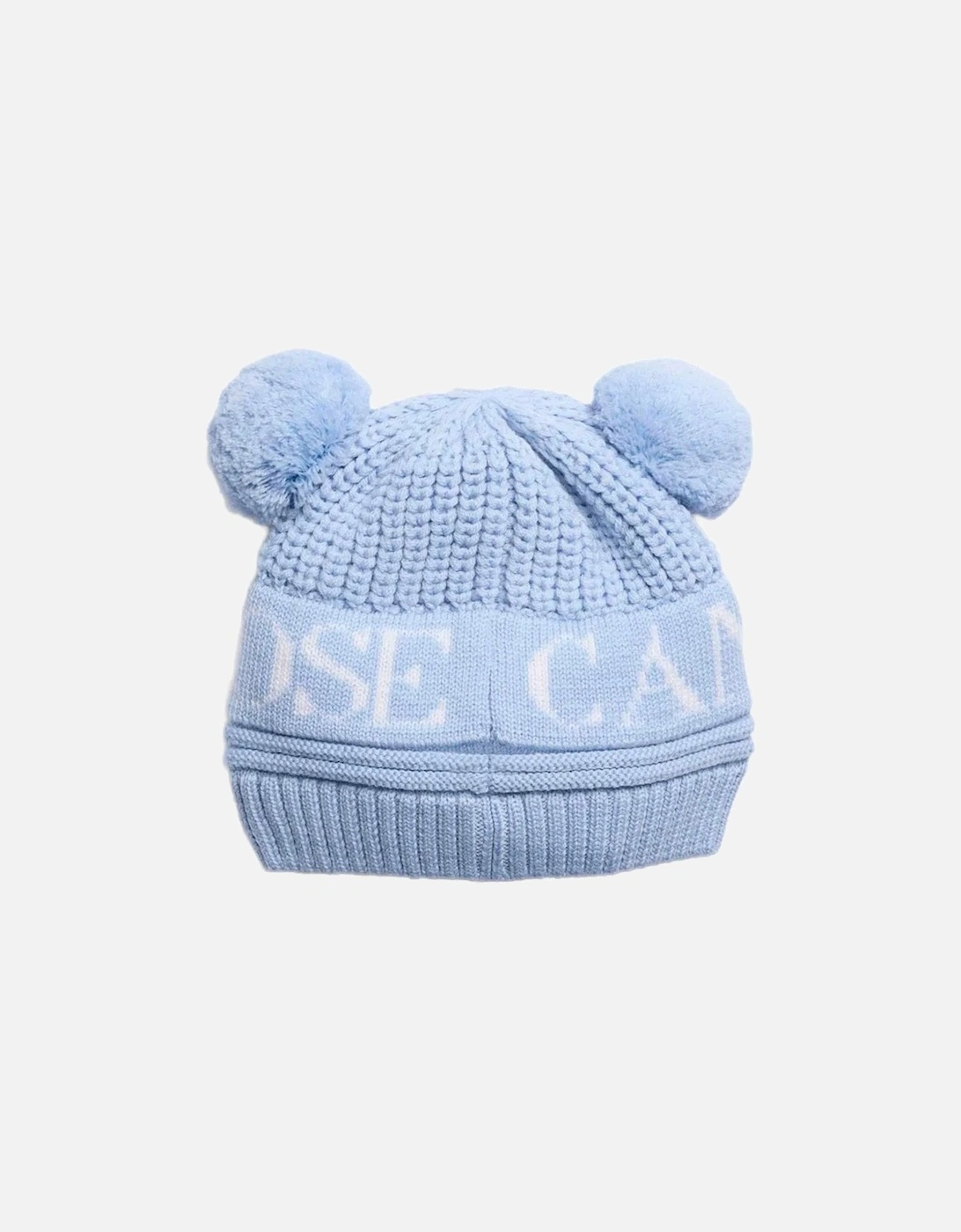 Kids Double Pom Hat Blue