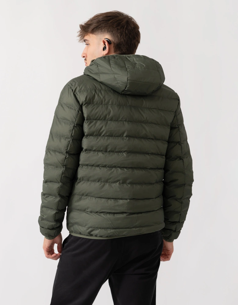 Mens Hooded Padded Jacket - Laurel Wreath Green X21
