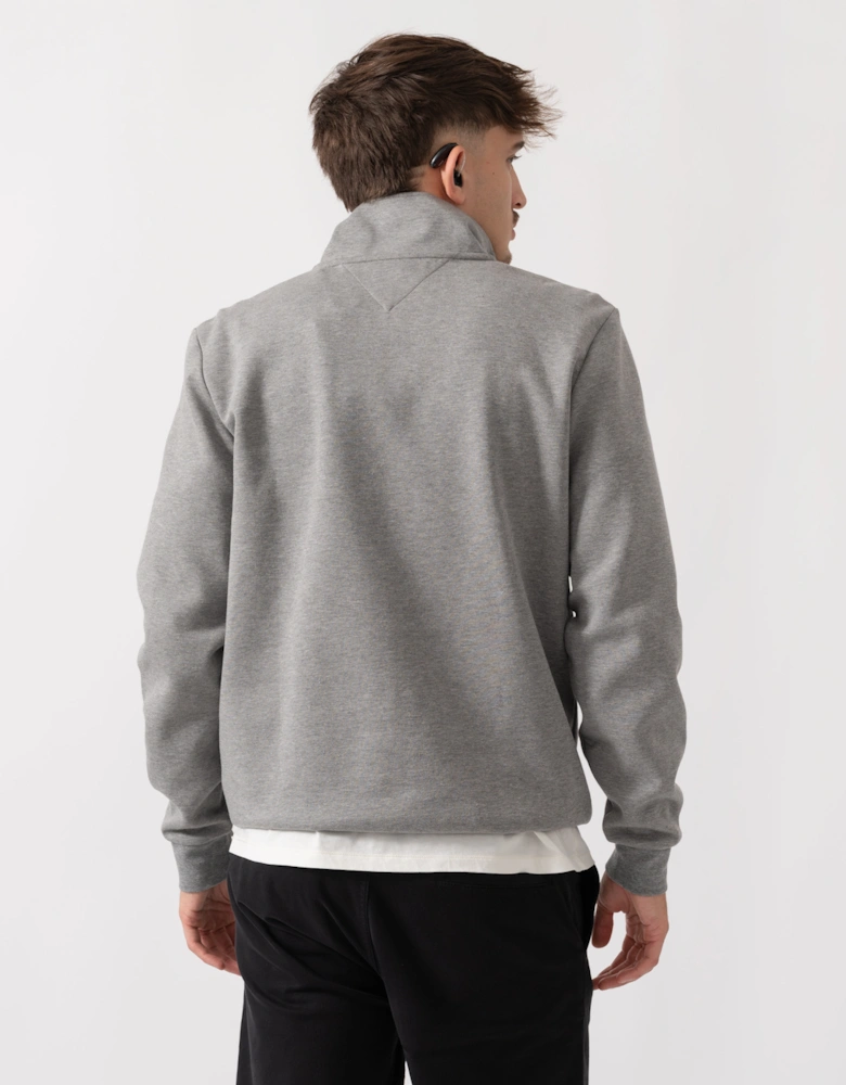 Essential Intechno Mens Half Zip Sweatshirt - Medium Grey Heather