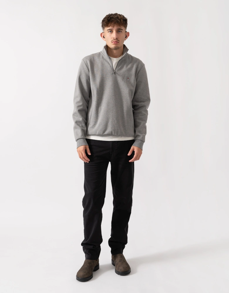 Essential Intechno Mens Half Zip Sweatshirt - Medium Grey Heather
