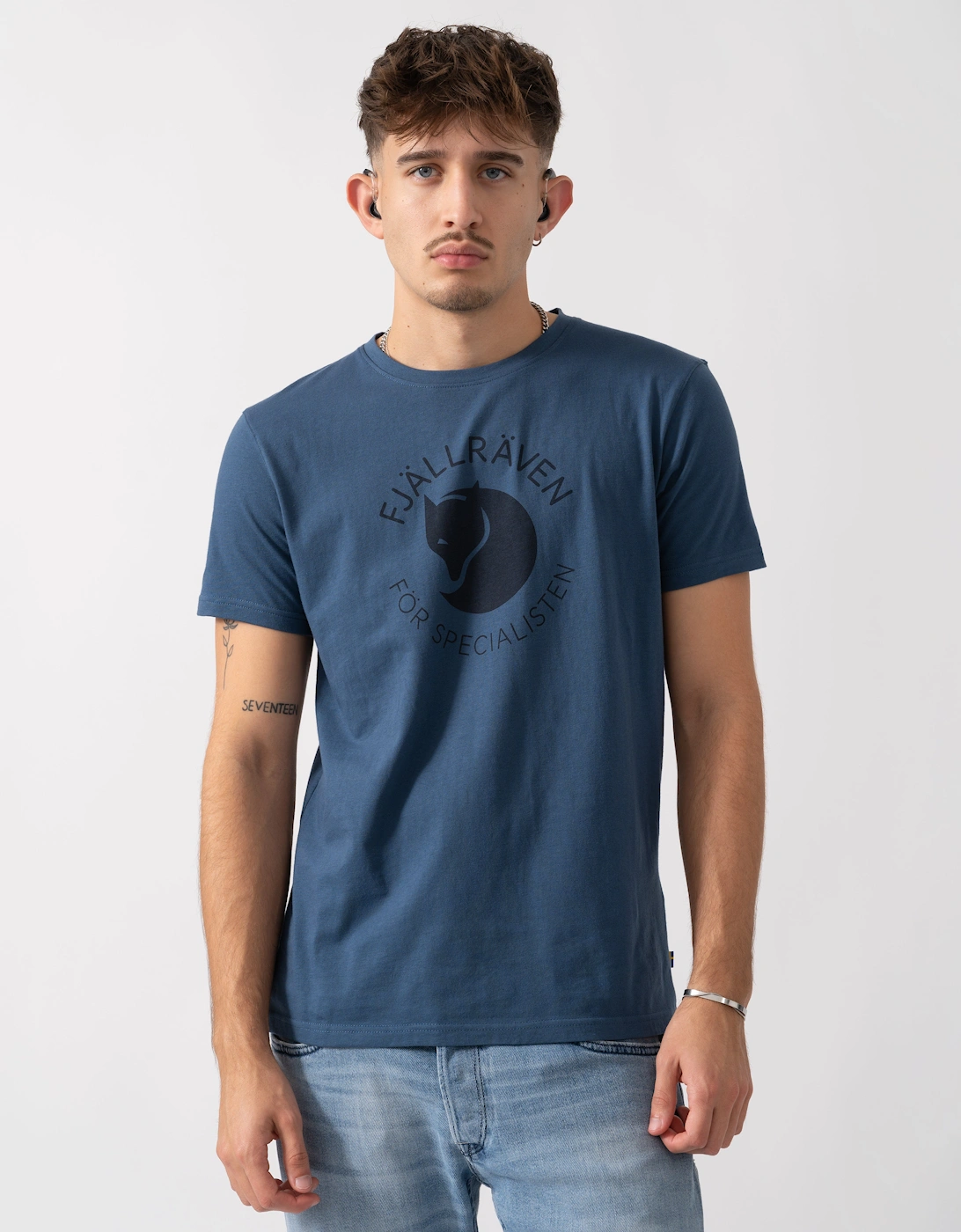 Fjallraven Men's Navy Fox T-Shirt - Indigo Blue 534 - Size: 42