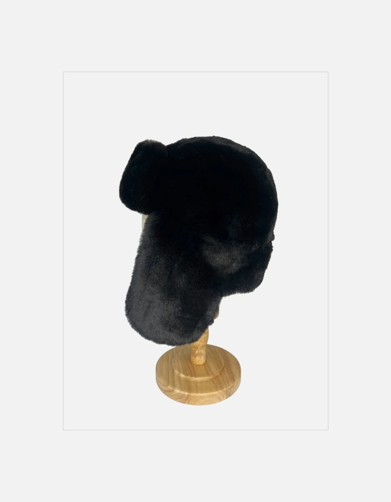 AW25 Billie Faux Fur Trapper - Black