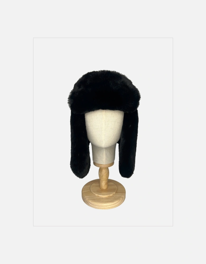 AW25 Billie Faux Fur Trapper - Black