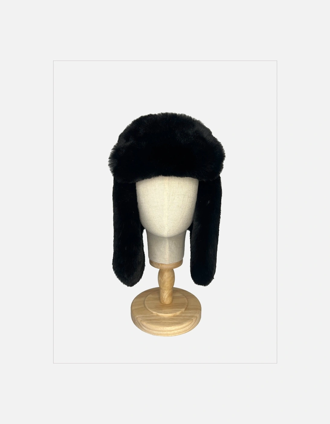 AW25 Billie Faux Fur Trapper - Black