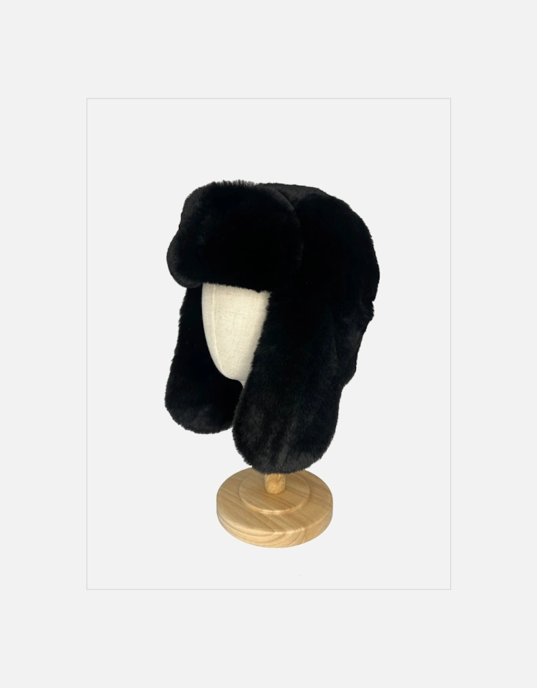 AW25 Billie Faux Fur Trapper - Black