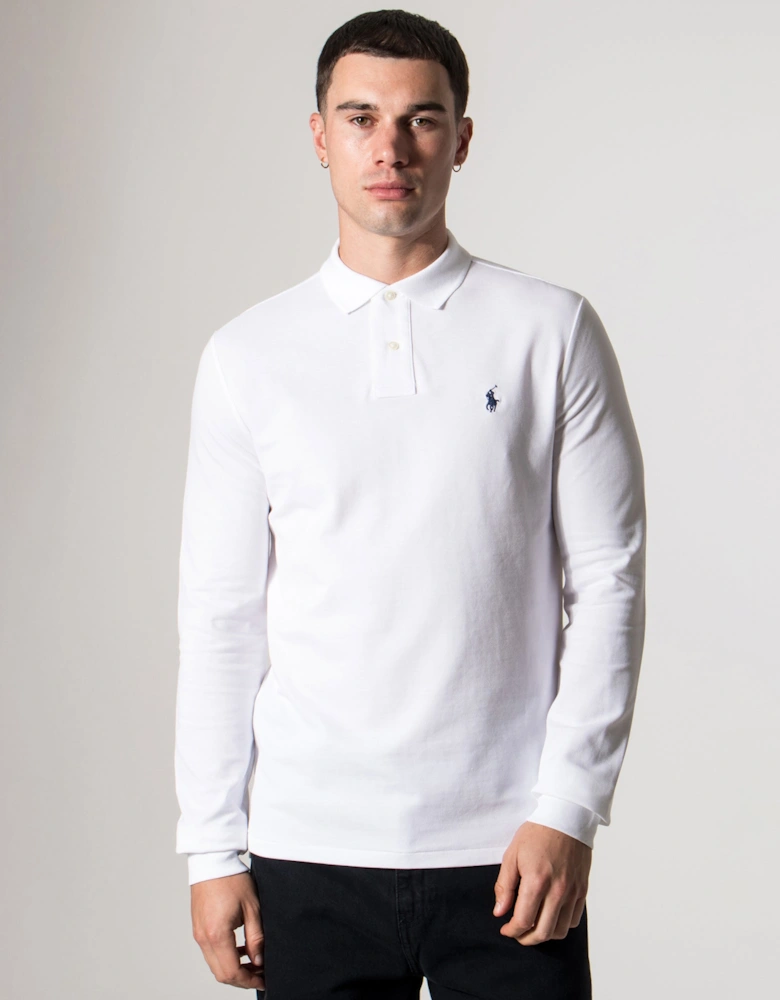 Custom Slim Fit Long Sleeve Polo Shirt