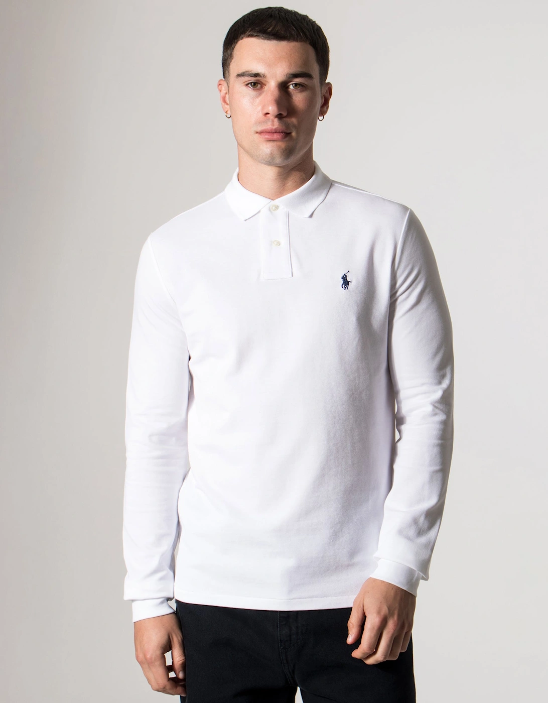 Custom Slim Fit Long Sleeve Polo Shirt