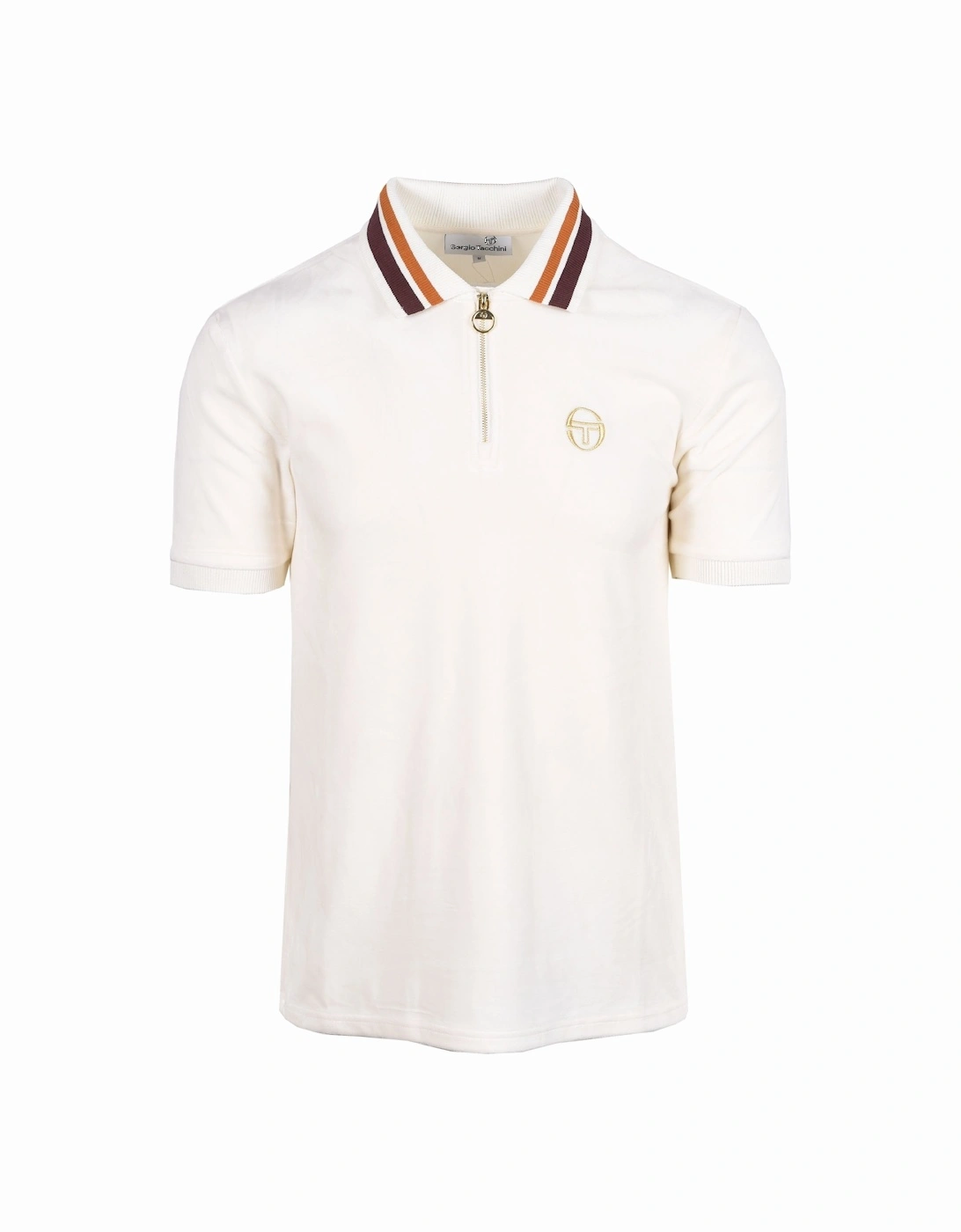 Mahony Half Zip Velour Polo Gardenia/Gold, 4 of 3