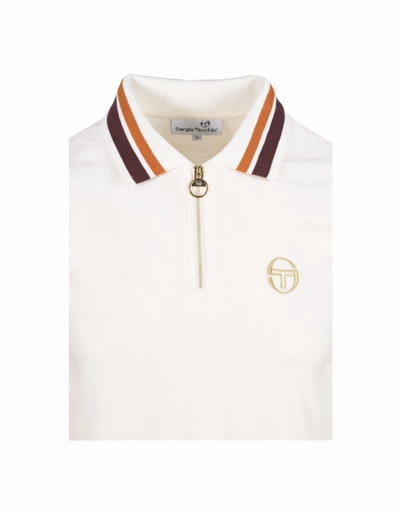 Mahony Half Zip Velour Polo Gardenia/Gold