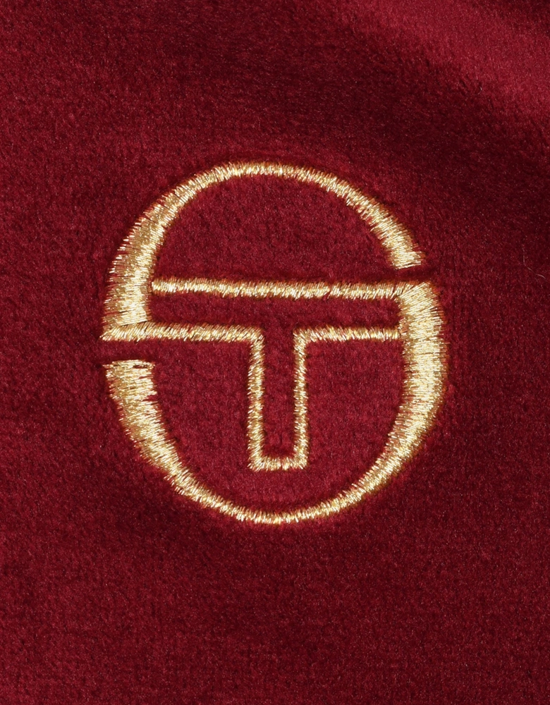 Mahony Half Zip Velour Polo Rhubarb/Gold