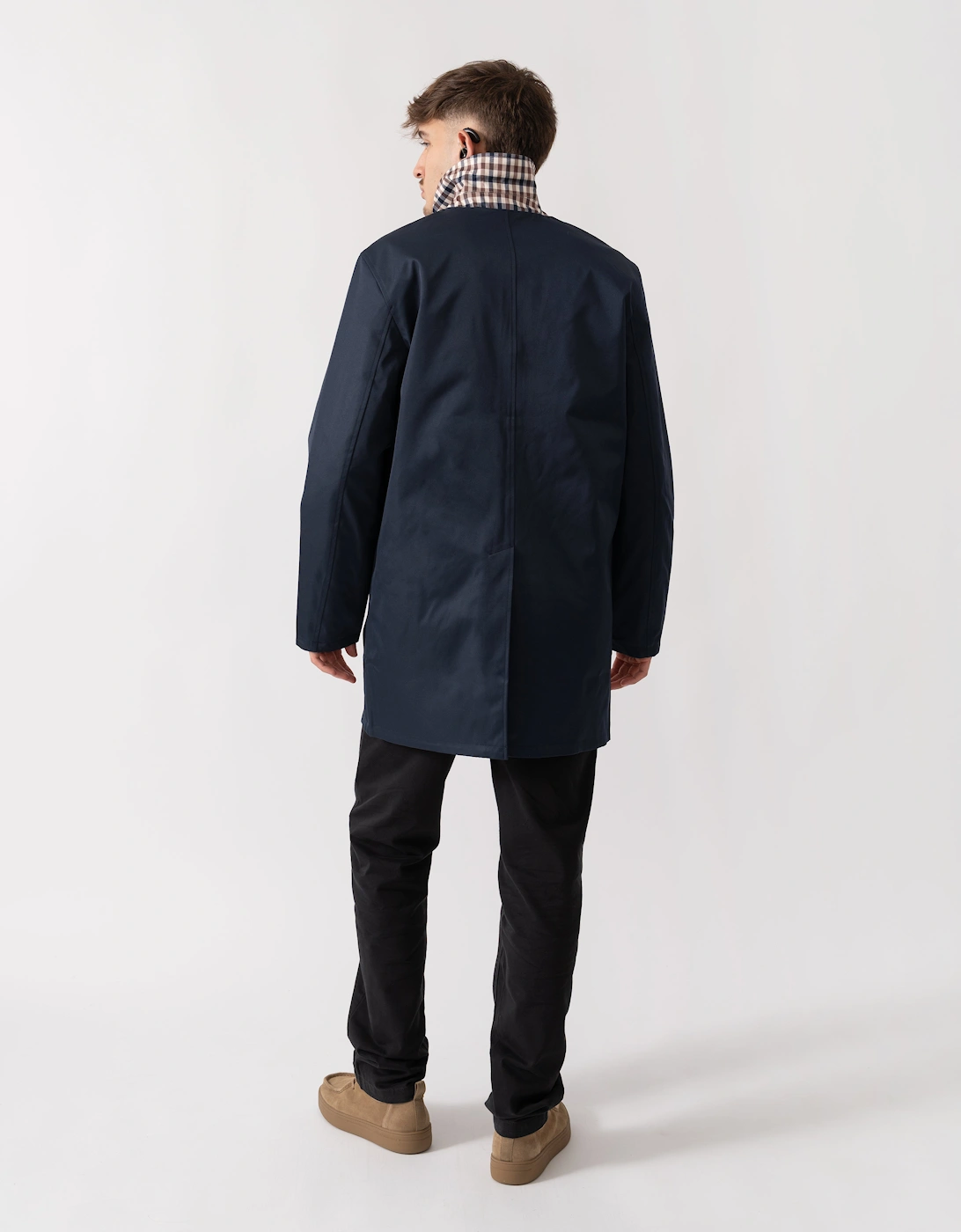Mens Archival Reversible Mid Coat - Navy 11
