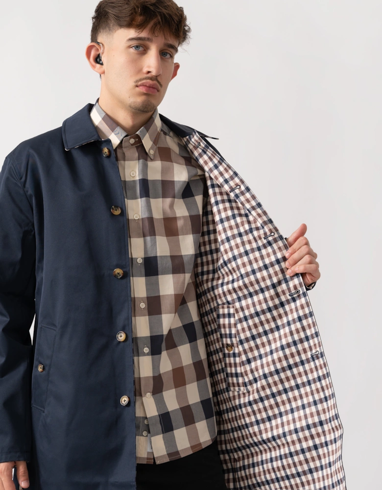 Mens Archival Reversible Mid Coat - Navy 11