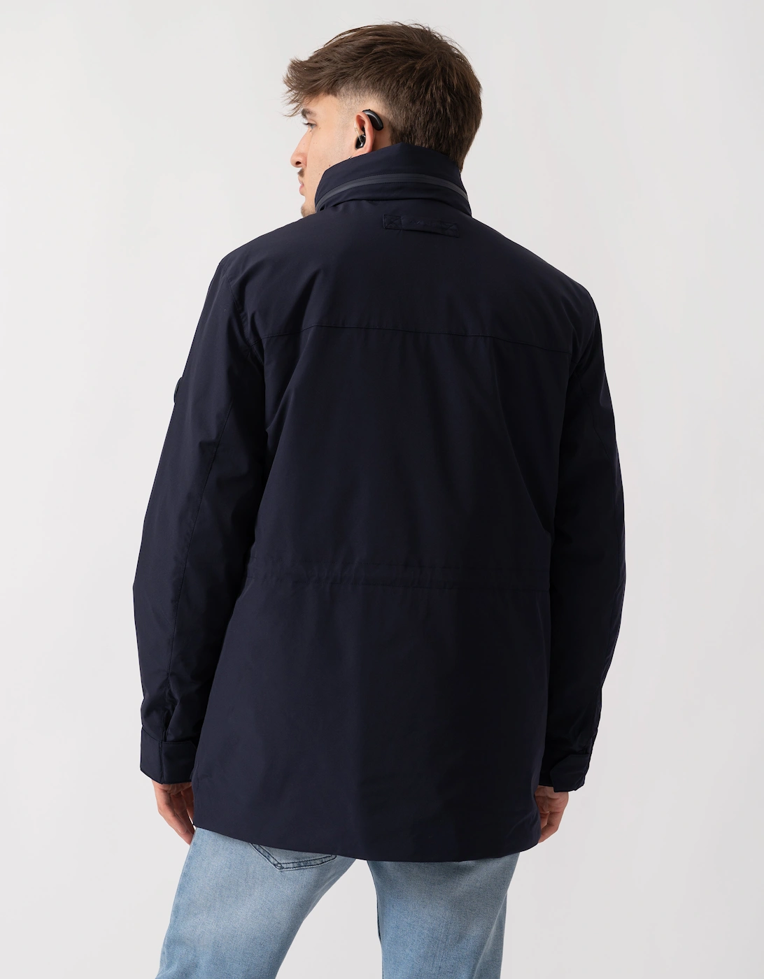 Mens Double Mid Length Jacket - 433 Evening Blue
