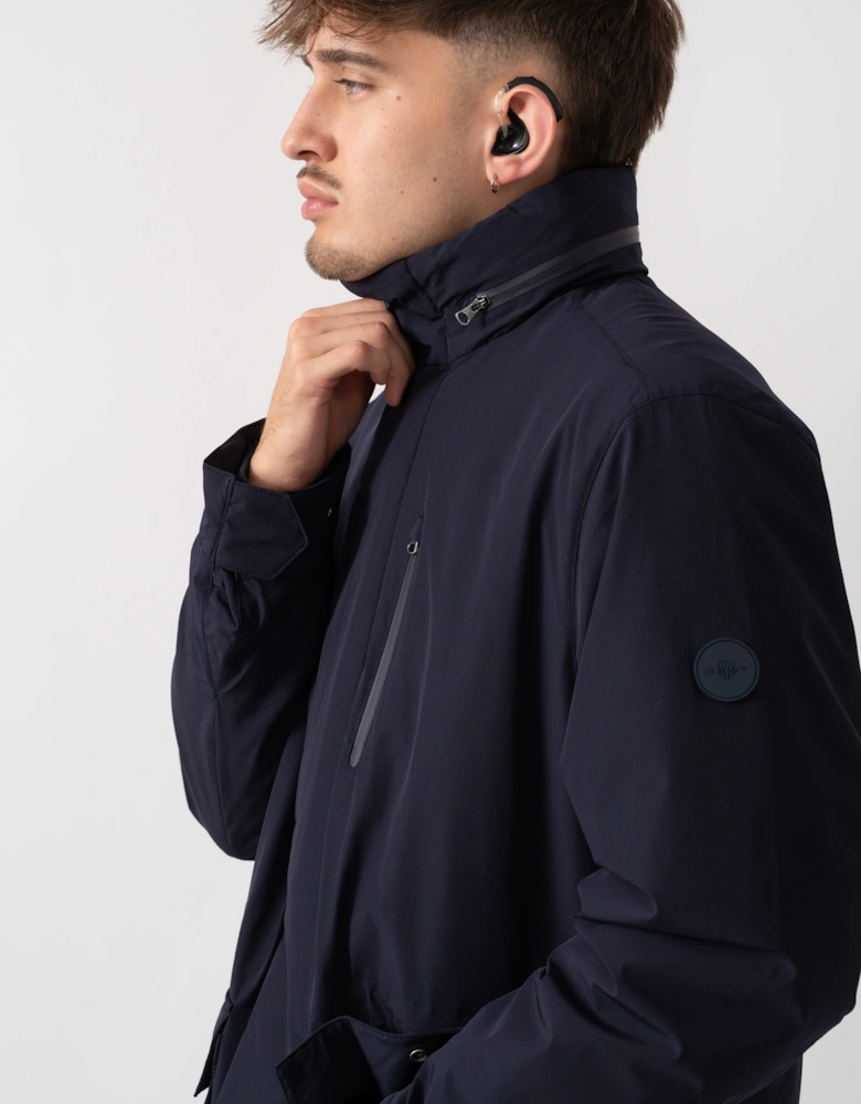 Mens Double Mid Length Jacket - 433 Evening Blue