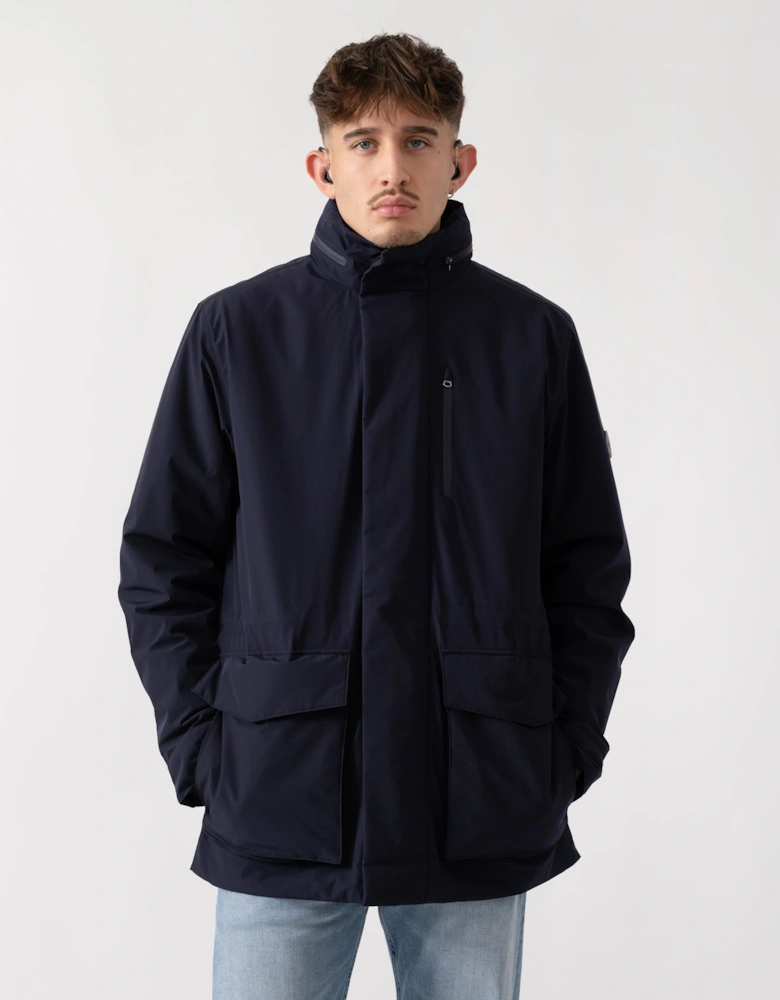 Mens Double Mid Length Jacket - 433 Evening Blue