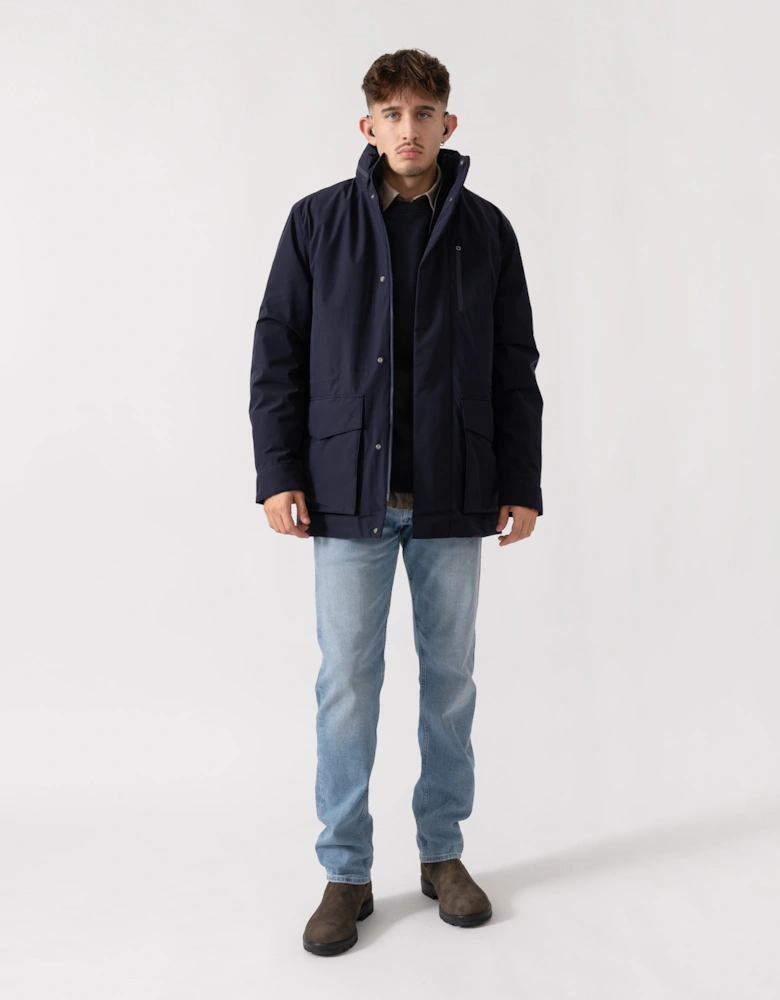 Mens Double Mid Length Jacket - 433 Evening Blue