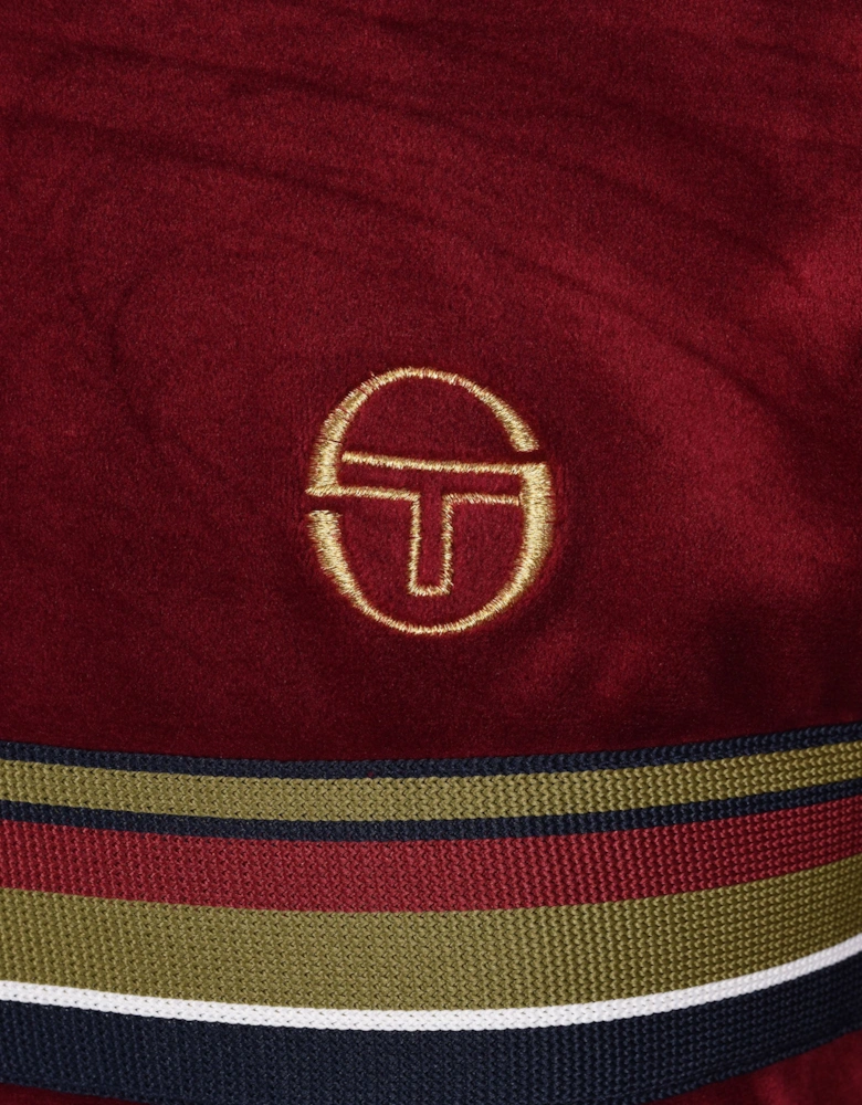 Ayme Velour T-Shirt Rhubarb/Gold