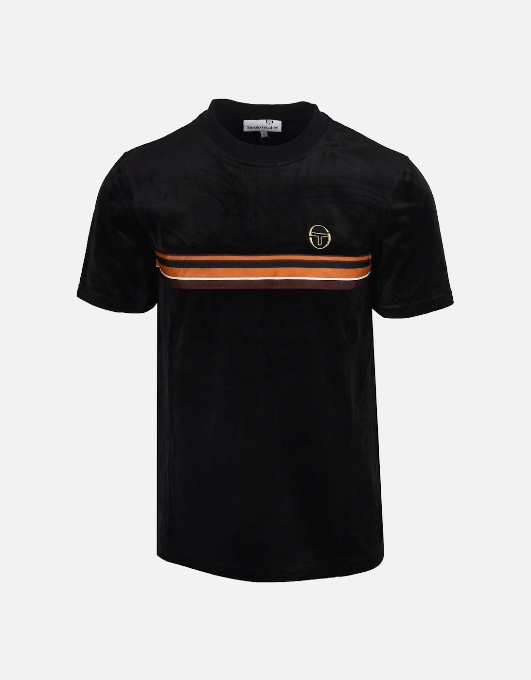Ayme Velour T-Shirt Black/Gold, 4 of 3