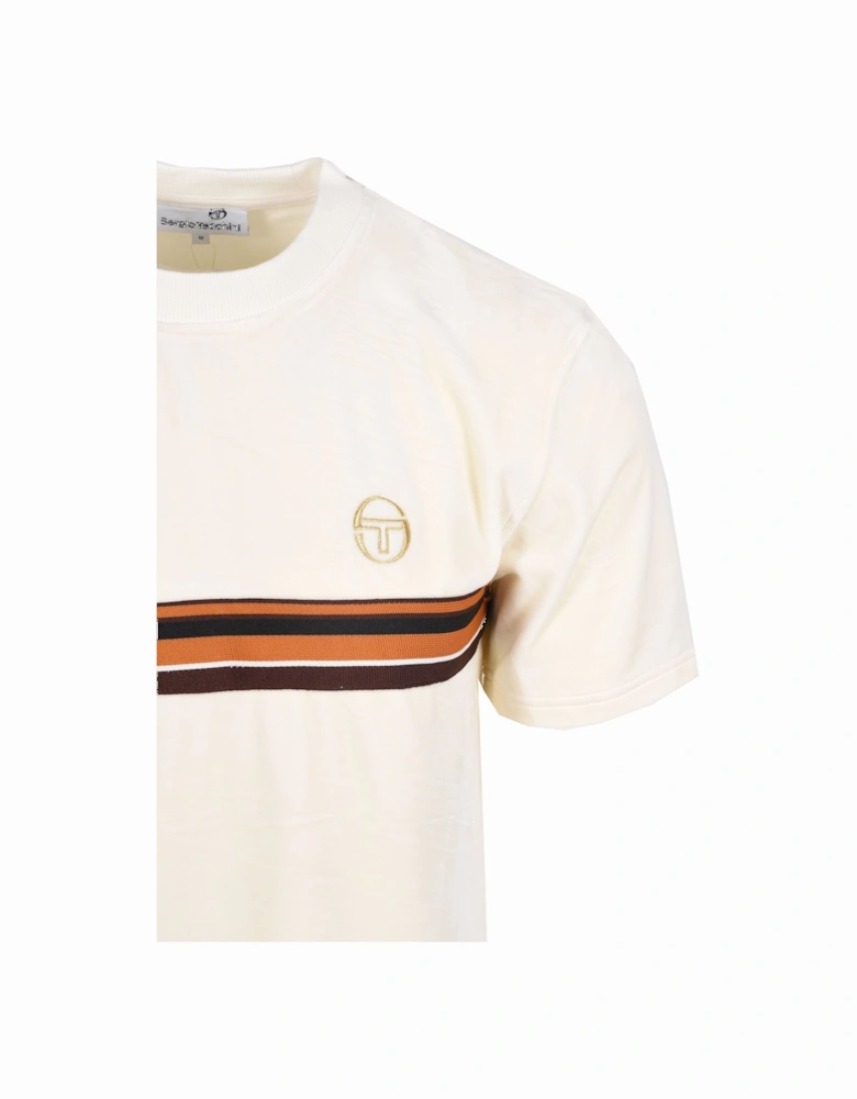 Ayme Velour T-Shirt Gardenia/Gold