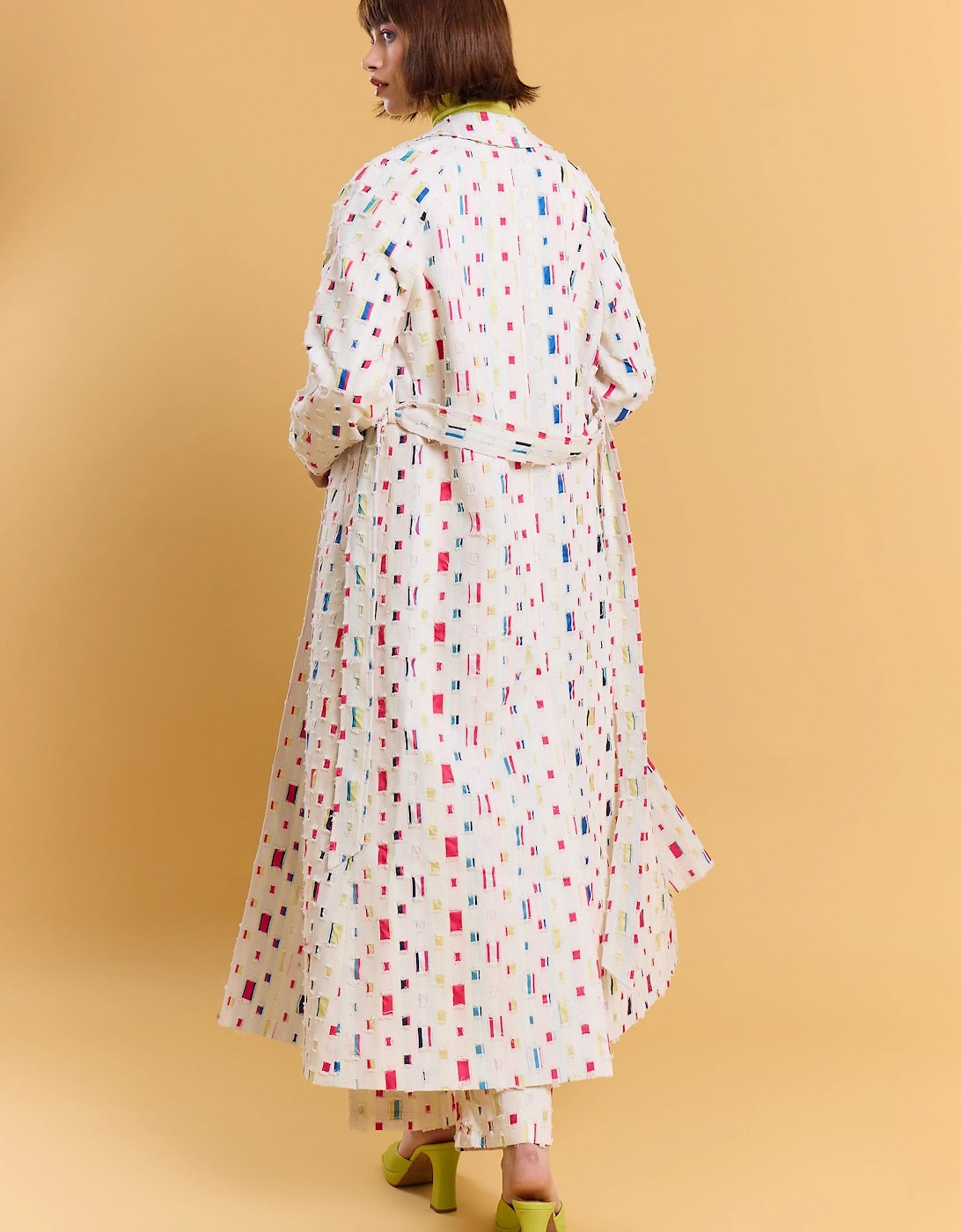 Cream Eco Cotton Trench Coat