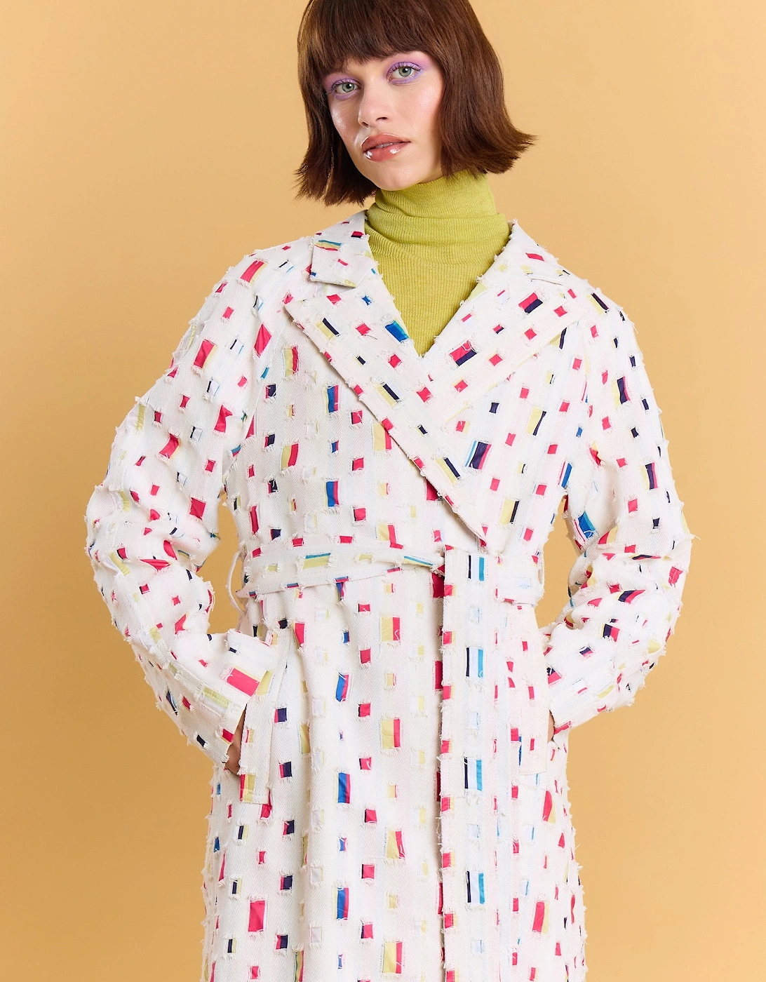 Cream Eco Cotton Trench Coat