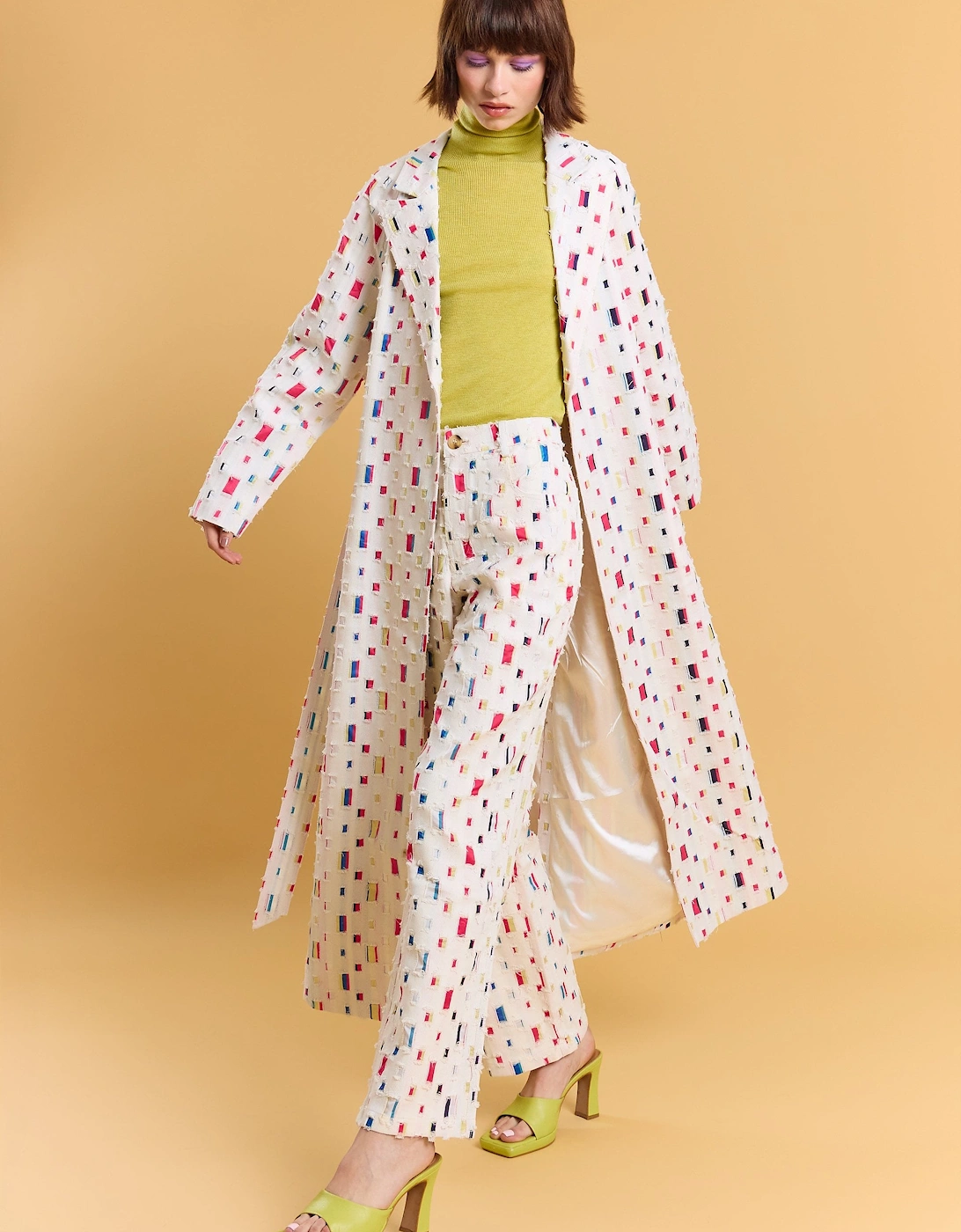 Cream Eco Cotton Trench Coat