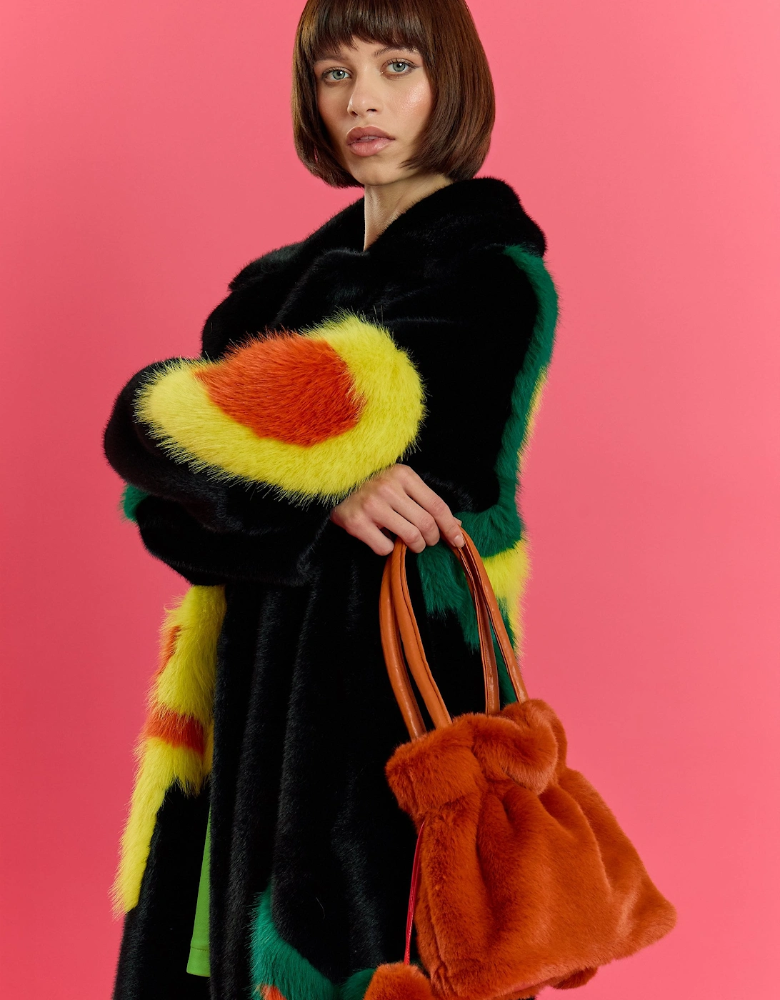 Brown Faux Fur Bag, 4 of 3