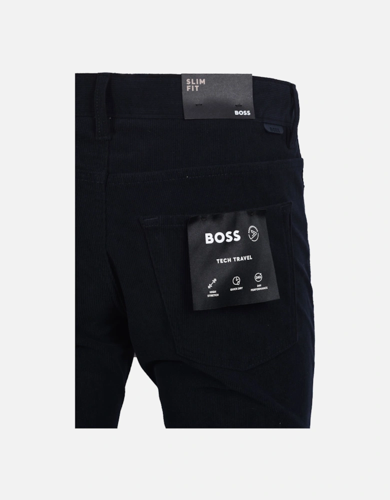 Boss Black Delaware Corduroy Trouser Dark Blue