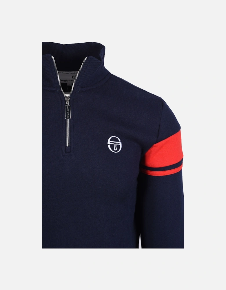 Damarindo Half Zip Sweatshirt Maritime Blue/Adrenaline Rush