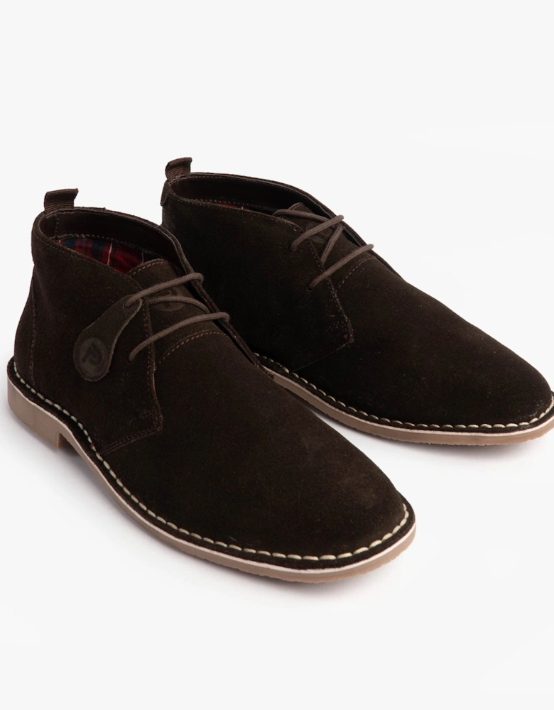 VESPA Unisex Desert Boots Dark Brown