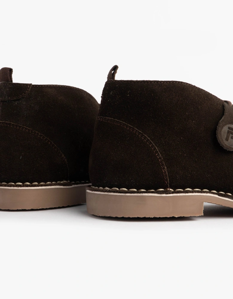 VESPA Unisex Desert Boots Dark Brown