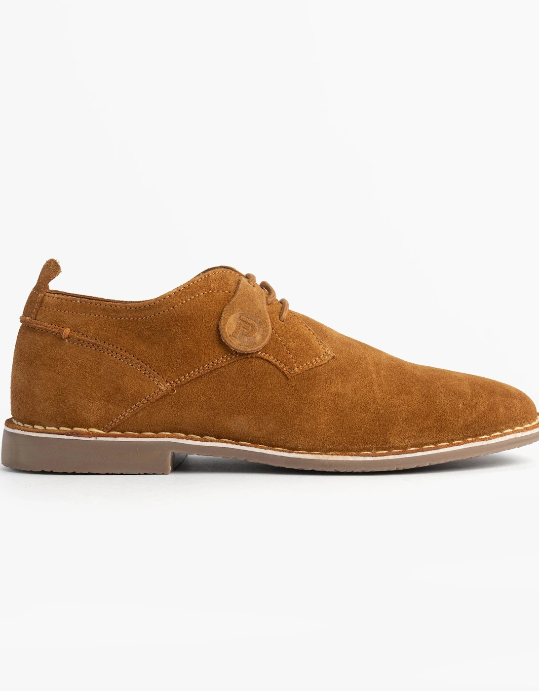 JONAS Mens Suede Desert Shoes Cognac, 8 of 7
